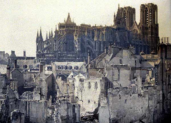 Quartier de l'Université à Reims (1917)