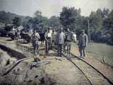 Construction d'une voie ferrée par des pionniers français (v. Soissons, 1917)