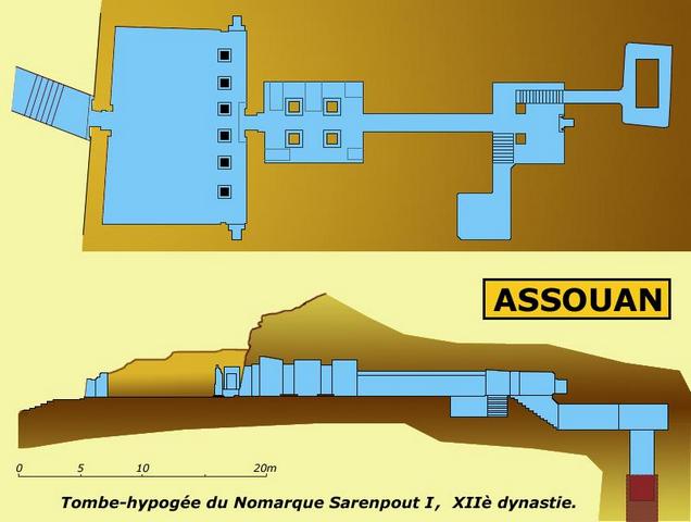 Assouan : cour à portique