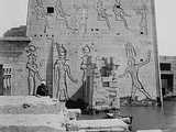 Assuan and Philae : temple of Isis - right wing of the 1st pylon