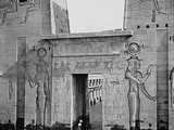 Assuan and Philae : temple of Isis - entance gateway in 1st pylon 