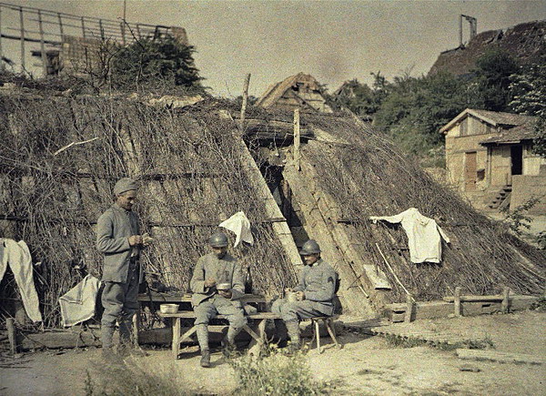 Heure de la soupe près du cagna (Largitzen)