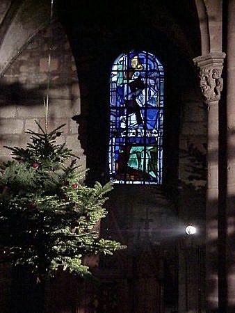 Sélestat : exposition de sapins traditionnels (église Ste-Foy) 