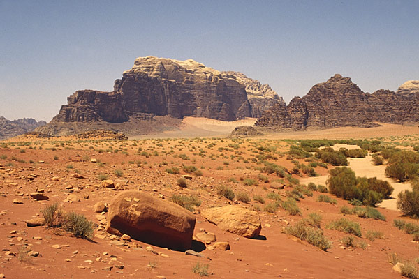 Environs de Pétra : désert de Wadi Rum