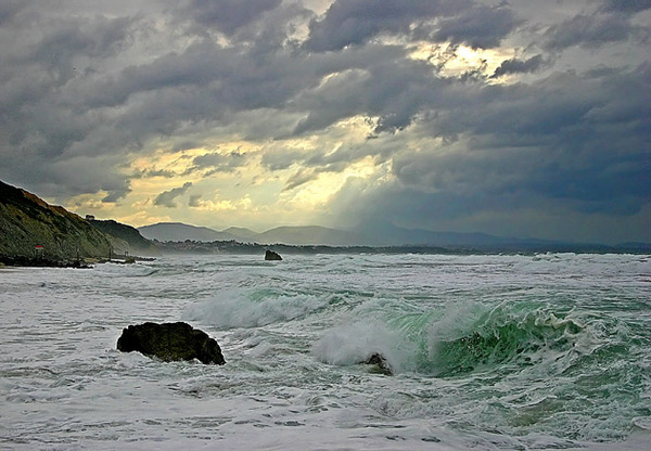 Orage sur la côte basque