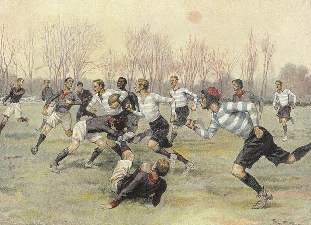 A rugby game 