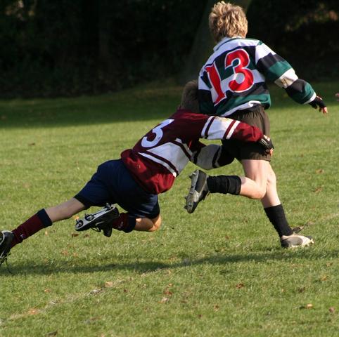 Tackling in an English school game