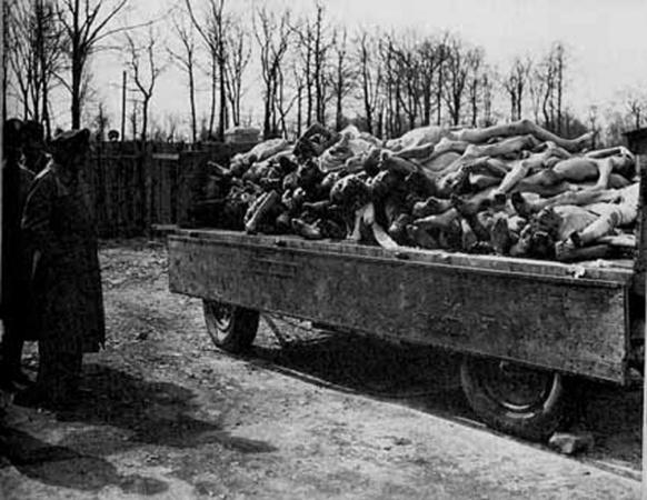 Cadavres entassés, à Buchenwald