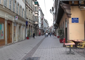 Rue des Hallebardes, antique decumanus du camp d'Argentoratum