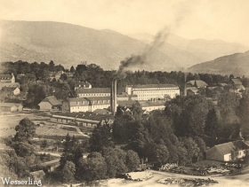 Usine textile à Wesserling vers 1900 