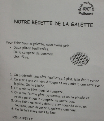 Le livre de recettes : 