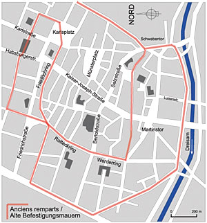 Plan de Freiburg - Dessin Giulio Tosca (LMZ-RP)