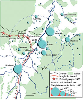 Der Wandel der Grenzen im Elsass - Zeichnung Giulio Tosca (LMZ-RP)