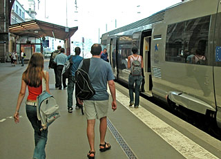 Sur le quai de la gare  Strasbourg