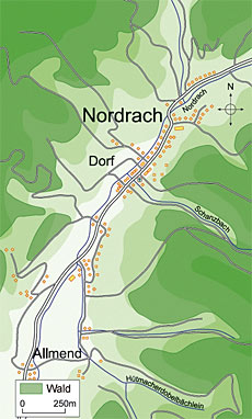 Ortsplan von Nordrach