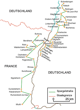 Route de l'asperge d'Alsace/Badische Spargelstrasse - Zeichnung Giulio Tosca (LMZ RP)