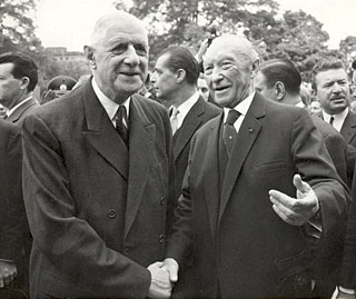 Charles De Gaulle und Konrad Adenauer - Foto D.P.A. Deutsche Presse Agentur