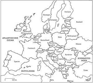 L'Europe - Carte Stphane Hibou (CRDP d'Alsace)