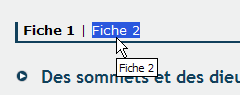 Menu horizontal fiches lves - Capture d'cran