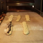 Vor dem BackenDie Baguettes können gebacken werden.